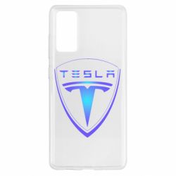 Чехол для Samsung S20 FE Tesla logo gradient - PrintSalon