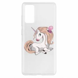 Чехол для Samsung S20 FE Unicorn with bow tie - PrintSalon