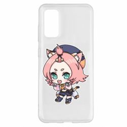Чехол для Samsung S20 Genshin Impact chibi Diona - PrintSalon
