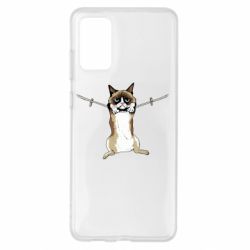 Чехол для Samsung S20+ Grumpy Cat On The Rope - PrintSalon