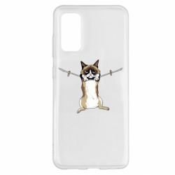 Чехол для Samsung S20 Grumpy Cat On The Rope - PrintSalon