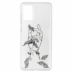 Чехол для Samsung S20+ Hand with leafs - PrintSalon