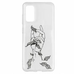Чехол для Samsung S20 Hand with leafs - PrintSalon