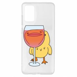 Чехол для Samsung S20+ Качка і келих вина - PrintSalon