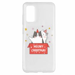 Чехол для Samsung S20 Meowy Christmas ( present box ) - PrintSalon