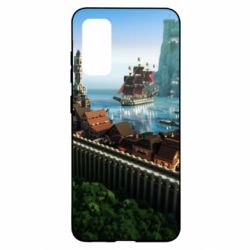 Чехол для Samsung S20 Minecraft beautiful town - PrintSalon