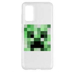 Чехол для Samsung S20 Minecraft minimalist Creeper - PrintSalon
