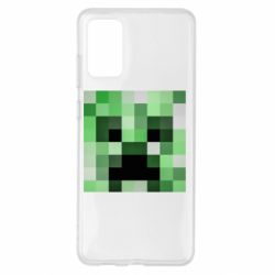 Чехол для Samsung S20+ Minecraft minimalist Creeper - PrintSalon