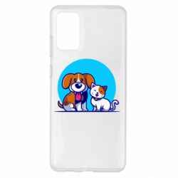 Чехол для Samsung S20+ Собачка и котик - PrintSalon