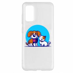 Чехол для Samsung S20 Собачка и котик - PrintSalon