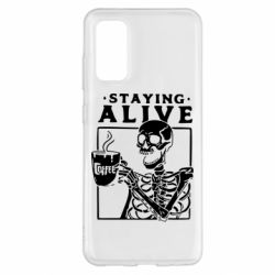Чехол для Samsung S20 Staying alive with coffee - PrintSalon
