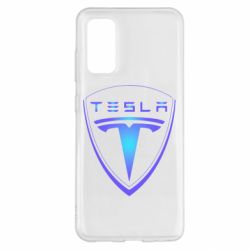 Чехол для Samsung S20 Tesla logo gradient - PrintSalon