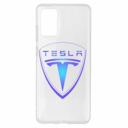 Чехол для Samsung S20+ Tesla logo gradient - PrintSalon