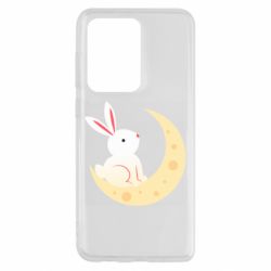 Чехол для Samsung S20 Ultra Cute rabbit on the moon - PrintSalon