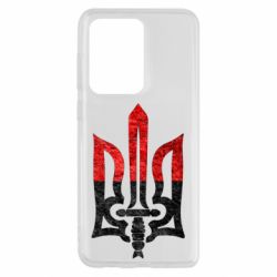 Чехол для Samsung S20 Ultra Герб Украины красно-черный - PrintSalon
