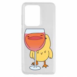 Чехол для Samsung S20 Ultra Качка і келих вина - PrintSalon