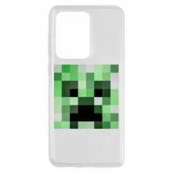 Чехол для Samsung S20 Ultra Minecraft minimalist Creeper - PrintSalon