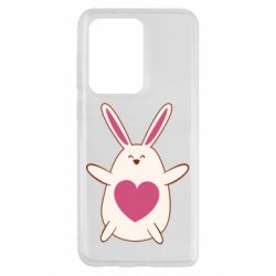 Чехол для Samsung S20 Ultra Rabbit with a pink heart - PrintSalon