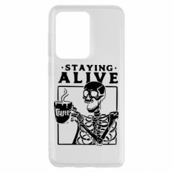 Чехол для Samsung S20 Ultra Staying alive with coffee - PrintSalon