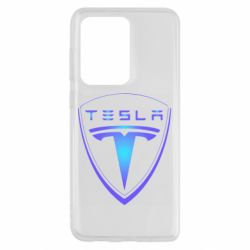 Чехол для Samsung S20 Ultra Tesla logo gradient - PrintSalon