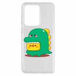 Чехол для Samsung S20 Ultra Уточка в костюме динозавра - PrintSalon