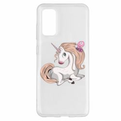 Чехол для Samsung S20 Unicorn with bow tie - PrintSalon