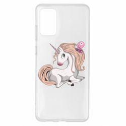 Чехол для Samsung S20+ Unicorn with bow tie - PrintSalon