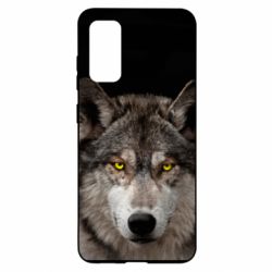 Чохол для Samsung S20 Wolf with yellow eyes - PrintSalon