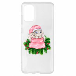 Чехол для Samsung S20+ Заяц Новогодний - PrintSalon