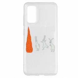 Чехол для Samsung S20 Зайцы возле морковки - PrintSalon