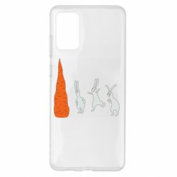 Чехол для Samsung S20+ Зайцы возле морковки - PrintSalon