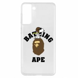 Чехол для Samsung S21+ A bathing ape peanuts - PrintSalon