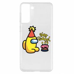 Чохол для Samsung S21+ Among Us Happy Birthday-PrintSalon Чохол для Samsung S21+ Among Us Happy Birthday