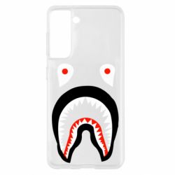 Чехол для Samsung S21 Bape shark logo - PrintSalon