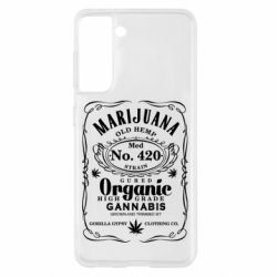 Чохол для Samsung S21 Cannabis label - PrintSalon