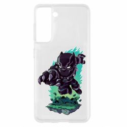 Чехол для Samsung S21 Cute Black panther-PrintSalon Чехол для Samsung S21 Cute Black panther
