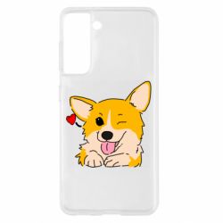 Чехол для Samsung S21 Cute Corgi Puppy - PrintSalon