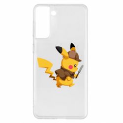 Чехол для Samsung S21+ Cute Detective Pikachu - PrintSalon