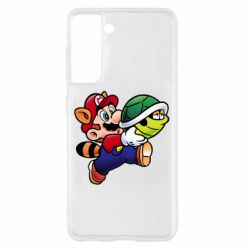 Чехол для Samsung S21 Cute Mario with turtle - PrintSalon