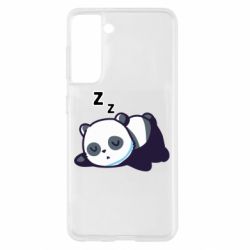 Чехол для Samsung S21 Cute panda sleeping - PrintSalon