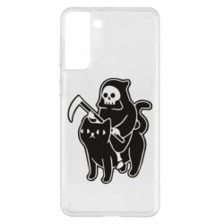 Чохол для Samsung S21+ Death and cat - PrintSalon