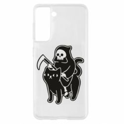 Чохол для Samsung S21 Death and cat - PrintSalon