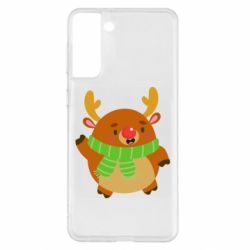 Чехол для Samsung S21+ Deer in a scarf - PrintSalon