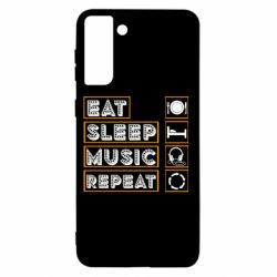 Чехол для Samsung S21+ Eat sleep dj repeat. - PrintSalon