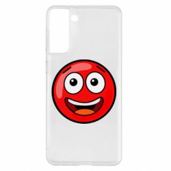 Чехол для Samsung S21+ Funny Red Ball - PrintSalon