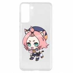 Чехол для Samsung S21+ Genshin Impact chibi Diona - PrintSalon
