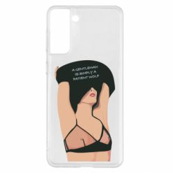 Чехол для Samsung S21+ Gentleman Is Simply A Patient Wolf - PrintSalon