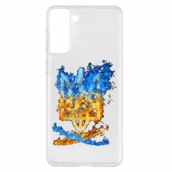 Чехол для Samsung S21+ Горящий гербу Украины - PrintSalon