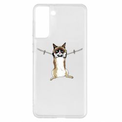 Чехол для Samsung S21+ Grumpy Cat On The Rope - PrintSalon