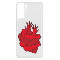 Чехол для Samsung S21+ Heart out of hands - PrintSalon